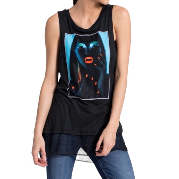 Reebok Chic Fitness Dance Long sleeveless versatile eye-catching fun tank top - Picture 1 of 12